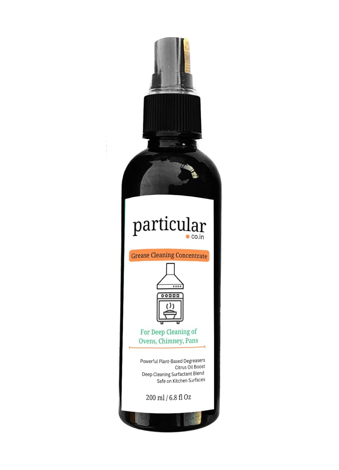 Particular Grease Cutter | Tough Oil Remover for Stovetops, Chimneys, Kitchen Tiles, Counters & Appliances | Fast-Drying, No Residue | Fresh Natural Scent