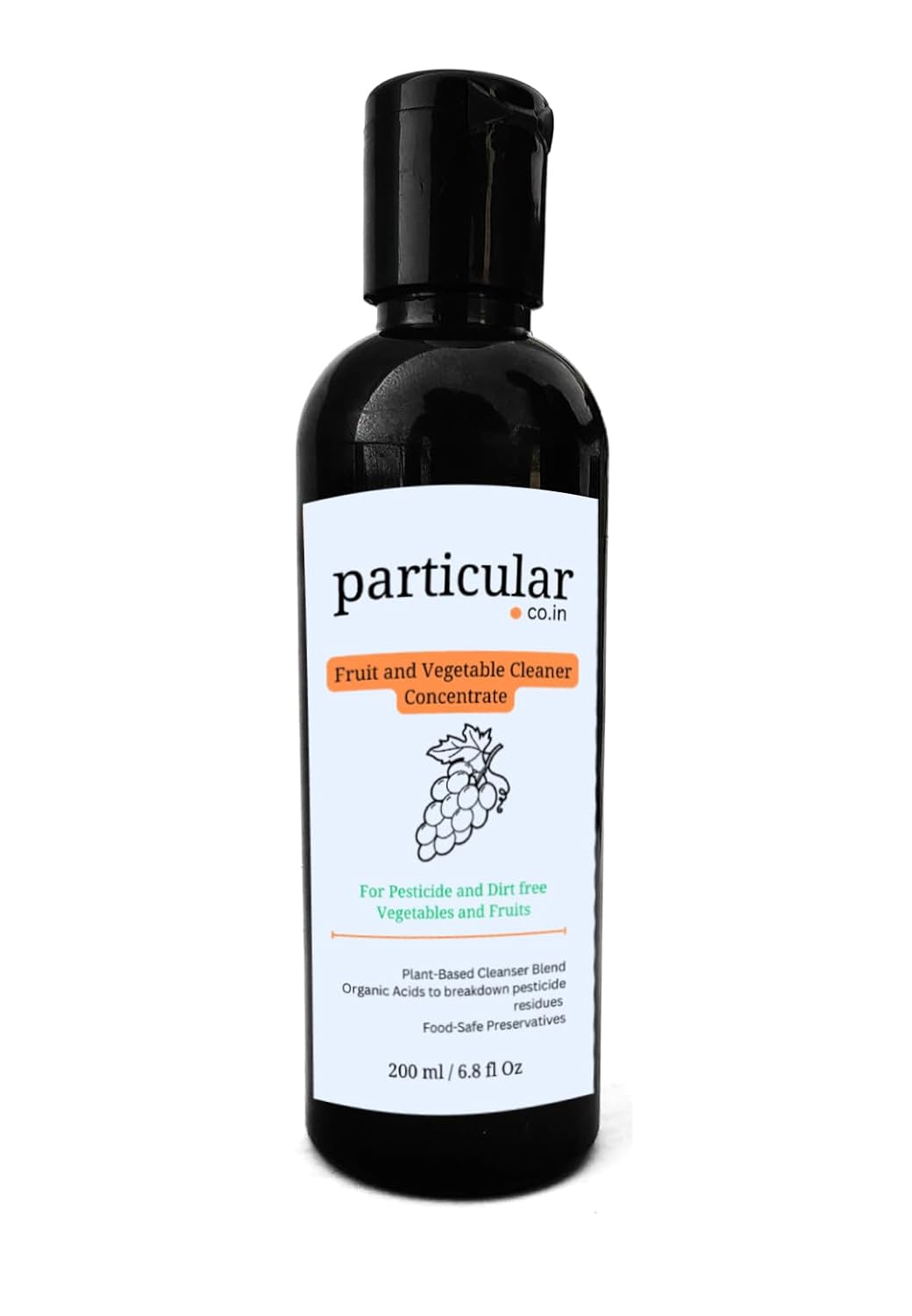 Particular Fruit & Vegetable Cleaner | Removes Pesticides, Waxes & Dirt | Safe, Natural, Non-Toxic | Preservative-Boosted for Shelf Stability | Fresh Citrus Scent
