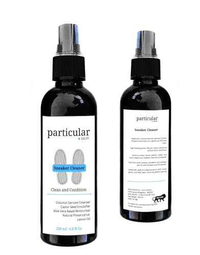 Particular Premium Sneaker & Sports Shoe Cleaner Kit –  Foam Cleaner + Bamboo Brush + Microfiber Cloth | Cleans 100+ Pairs |