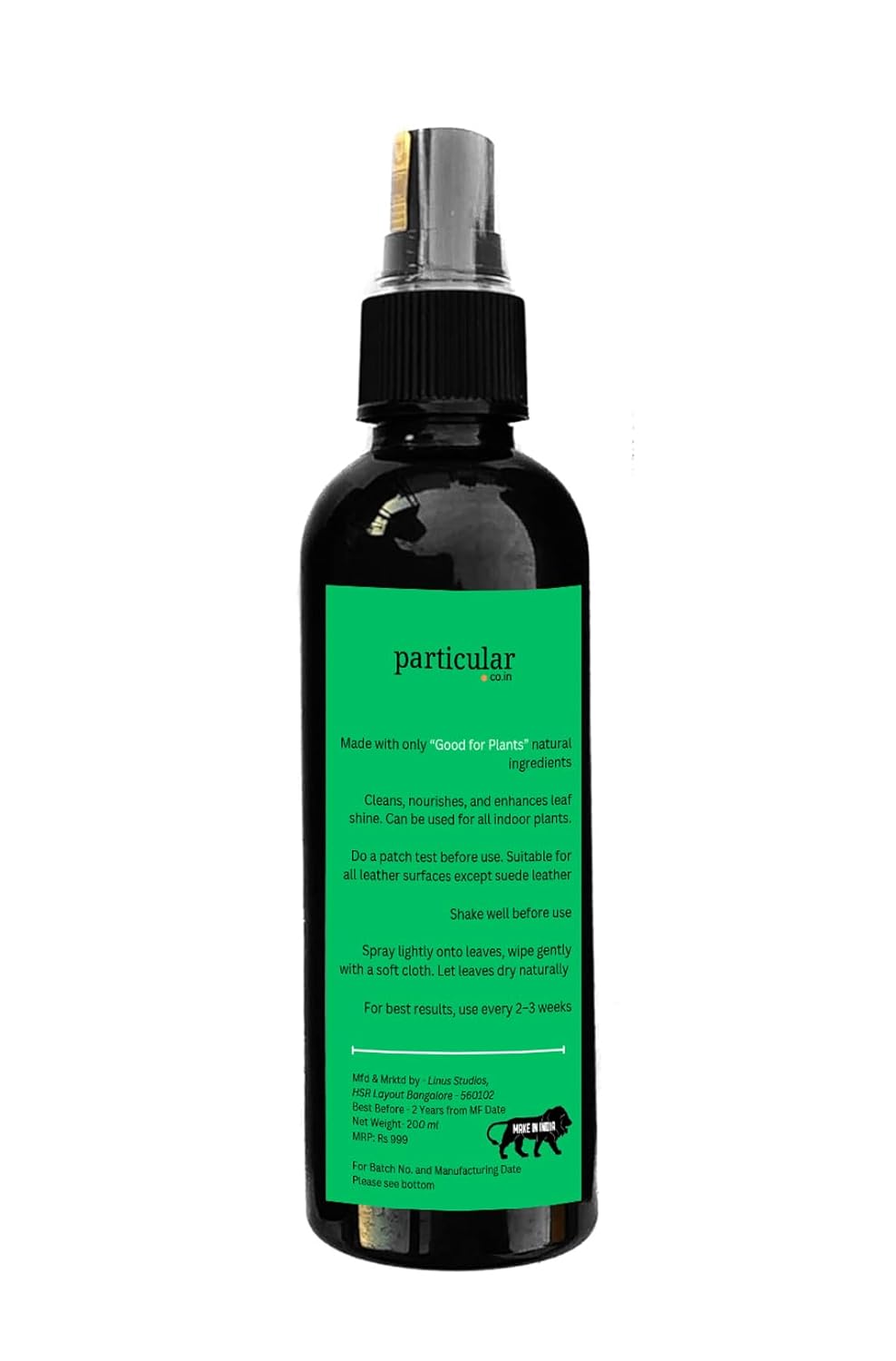 Particular: Gentle Leaf, Plant Cleaner and Nourisher | Plant-Safe Formula | Cleans, Nourishes with NPK & Enhances Shine