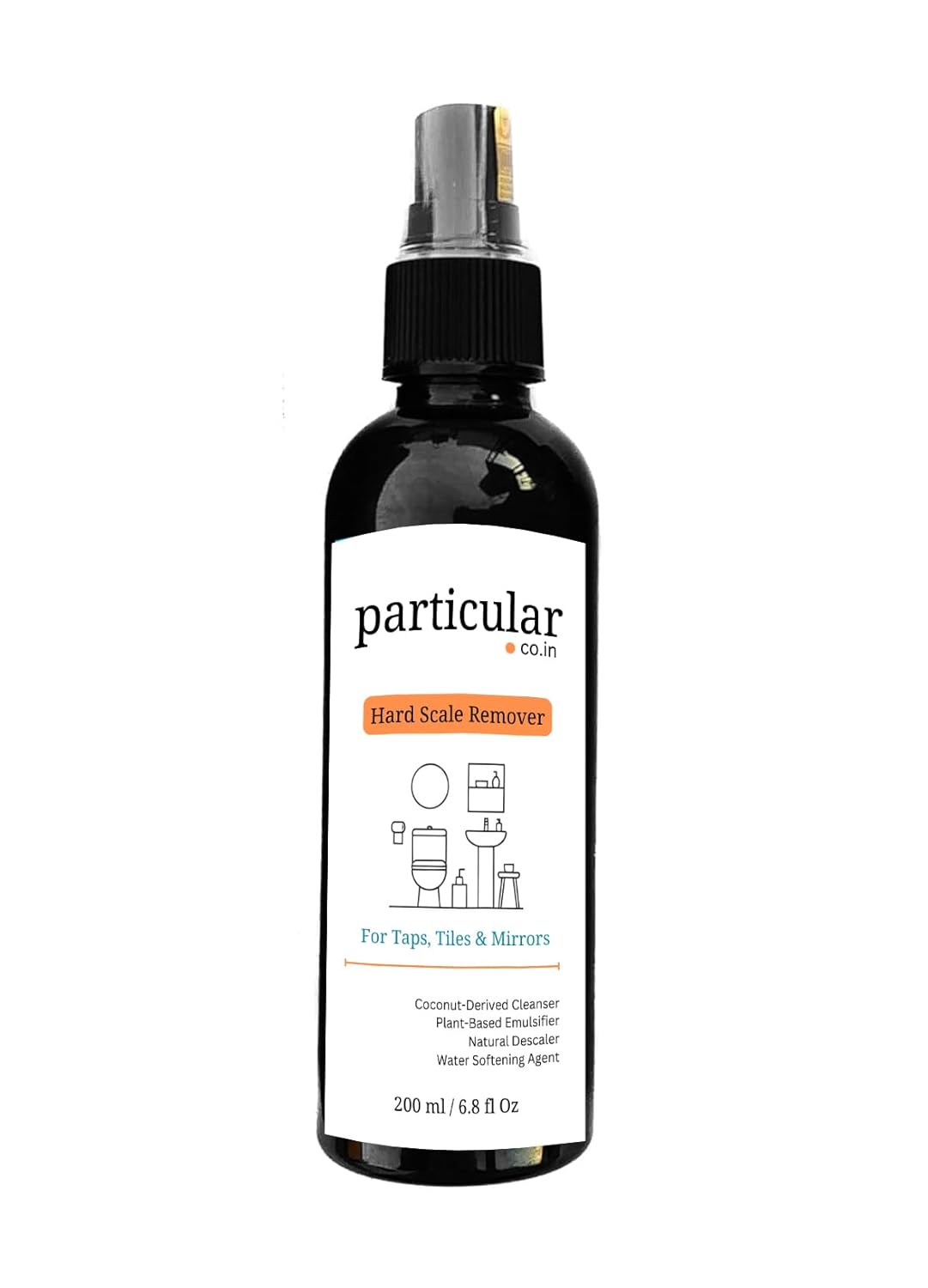 Particular Bathroom Hard Scale Remover | Removes Limescale, Hard Water & Soap Scum | Disinfects & Shines | Streak-Free, Water-Repellent | Safe on Tiles, Faucets & Glass