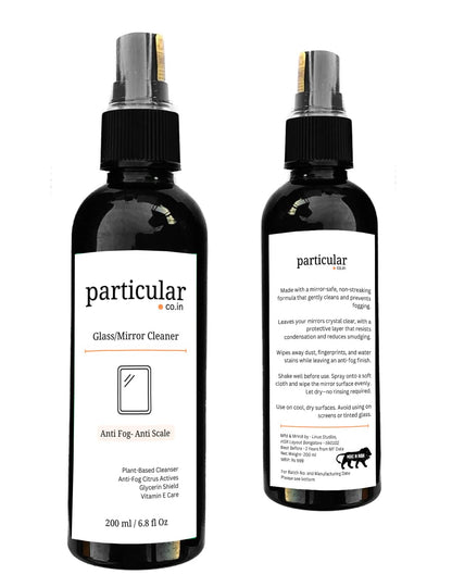 Particular Glass & Mirror Cleaner | Streak-Free, Anti-Fog & Water-Repellent | Removes Hard Water Stains | Fast-Drying, Safe for All Glass Surfaces