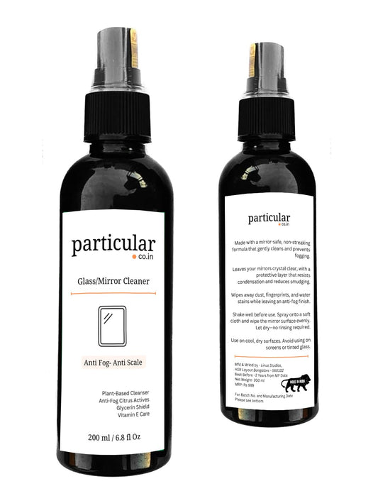Particular Glass & Mirror Cleaner | Streak-Free, Anti-Fog & Water-Repellent | Removes Hard Water Stains | Fast-Drying, Safe for All Glass Surfaces