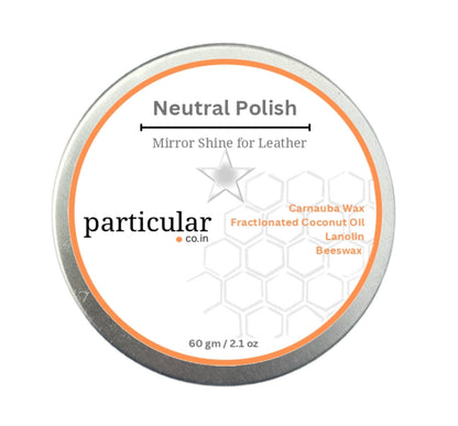 Neutral Polish with Lanolin and Carnauba wax for natural leather | Nourish and Mirror Shine |