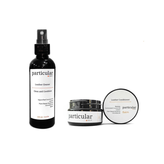 Leather Deep Cleaning and Conditioning Combo - Cleaner + Balm
