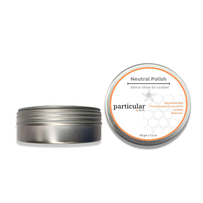 Neutral Polish with Lanolin and Carnauba wax for natural leather | Nourish and Mirror Shine |