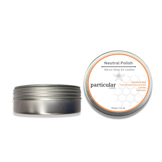 Neutral Polish with Lanolin and Carnauba wax for natural leather | Nourish and Mirror Shine |